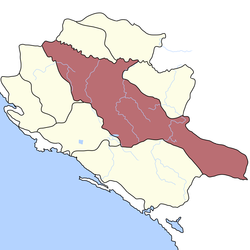 Bosna Sancağı harita üzerinde