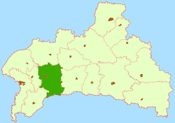 Location of Kobrinas rajons