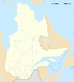 Administrative map of Quebec (conic projection)
