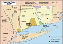 Colonia di Saybrook - Localizzazione