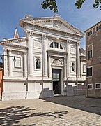 Fachada de la Iglesia de San Francesco della Vigna, Venecia, de Palladio (1564).