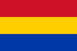 Bandera de 1812, con colores reminiscentes de la Madre Patria