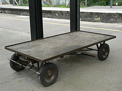 Turntable trolley at a railway station