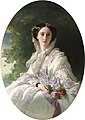 Olga Nikolajevna van Rusland in 1856 (Schilderij: Franz Xaver Winterhalter) geboren op 30 augustus 1822