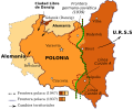 La línea Curzon y las fronteras de Polonia entre 1920 y 1990.