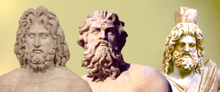 Los Tres grandes: Zeus, Poseidón y Hades.