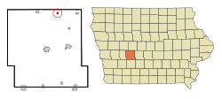 Location of Bagley, Iowa