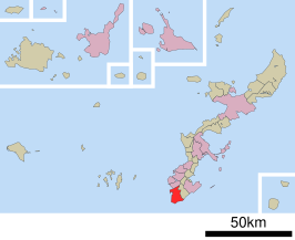 Situering van Itoman in de prefectuur Okinawa