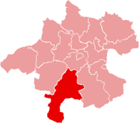okres Gmunden na mapě Horních Rakous