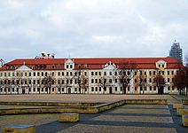 Bygningur hjá landstinginum (Landtag) í høvuðsstaðnum Magdeburg.