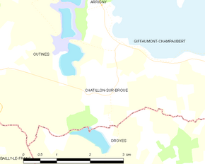 Poziția localității Châtillon-sur-Broué