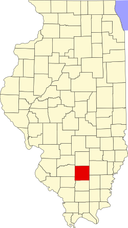 Karte von Jefferson County innerhalb von Illinois