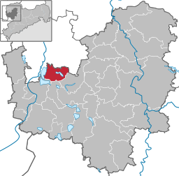 Läget för kommunen Markkleeberg i Landkreis Leipzig