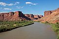 Jeden z prítokov, rieka The Green River pri Canyon Lands National Park.