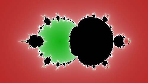 A computer-generated variation of the famous Mandelbrot fractal, based on a different mathematical function. Details on the file description.