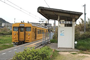 本山支線の長門本山駅（2021年4月）