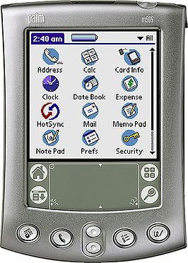 Palm m505, running Palm OS 4.0