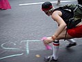 Protester in New York, USA.