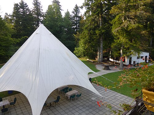 A tent in the Rakov Škocjan natural park.