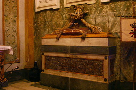 Maria Kristinas gravmonument i kyrkan Santa Chiara i Neapel.