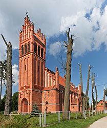 Kościół parafialny p.w. św. Jana Chrzciciela z roku 1897 we wsi Giławy.