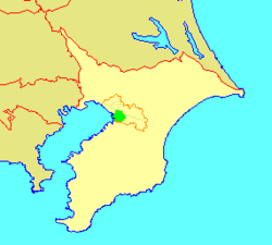 Location of Chūō in Chiba