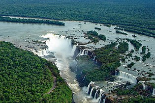 Iguazu River and falls