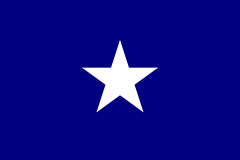 Az állam átmeneti zászlója 1861-ben, mikor elvált az uniótól