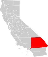 Locatie van San Bernardino County in Californië