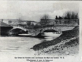 Dégâts causés par la crue de l'Aube, au pont de la rue de la Planche du Voit qui enjambe la Maze