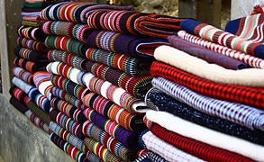 Colorful Handmade Shawls made by the tribal women
