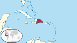Location of Dominikana Respublikasi