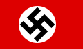 Tysklands nasjonalflagg 1935–1945 (tilsvarer nazipartiets hakekorsflagg fra 1920)[24]