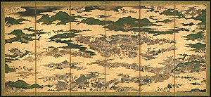 保元・平治の乱合戦図屏風絵