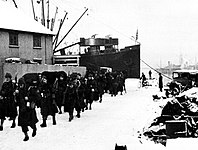 Débarquement de troupes américaines en 1942.