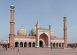 Masallacin Jama Masjid a Delhi, Babban masallaci a Indiya. Misalin salon ginin daular Mughal