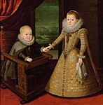 Juan Pantoja de la Cruz: König Philipp IV. von Spanien (1605–1665) als Kind mit seiner Schwester Infantin Anna (1601–1666), 1607