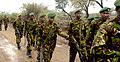 Kenyan soldiers carring G3s