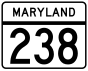 Maryland Route 238 marker