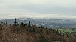 Notre-Dame-des-Bois, Québec (Canada). View from the road to the summit of Mont-Mégantic.