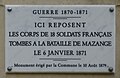 Plaque du monument.