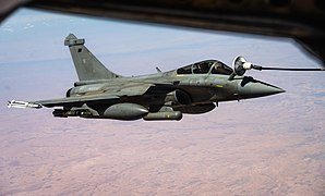 Dassault Rafale receives fuel from a KC-135