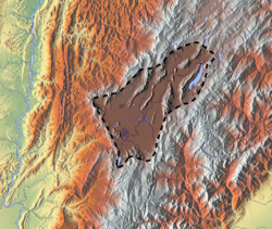 Une Formation is located in the Bogotá savanna