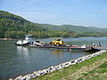 Arbeitsschiff Mustang mit Barge