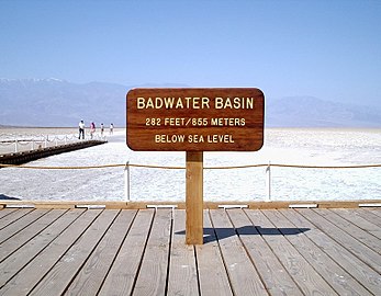 The Badwater Basin in Death Valley is the lowest point in California, the United States, and all of North America.