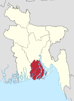 Map o Barisal Diveesion