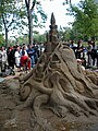 Concours de châteaux de sable.