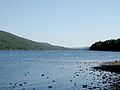 Looking south from the campsite with Fir & Peel islands visible.