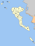 ケルキラ県の旧自治体（1999年から2010年まで）