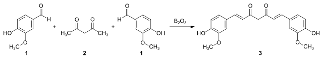 Synthese von Curcumin aus Vanillin und Acetylaceton